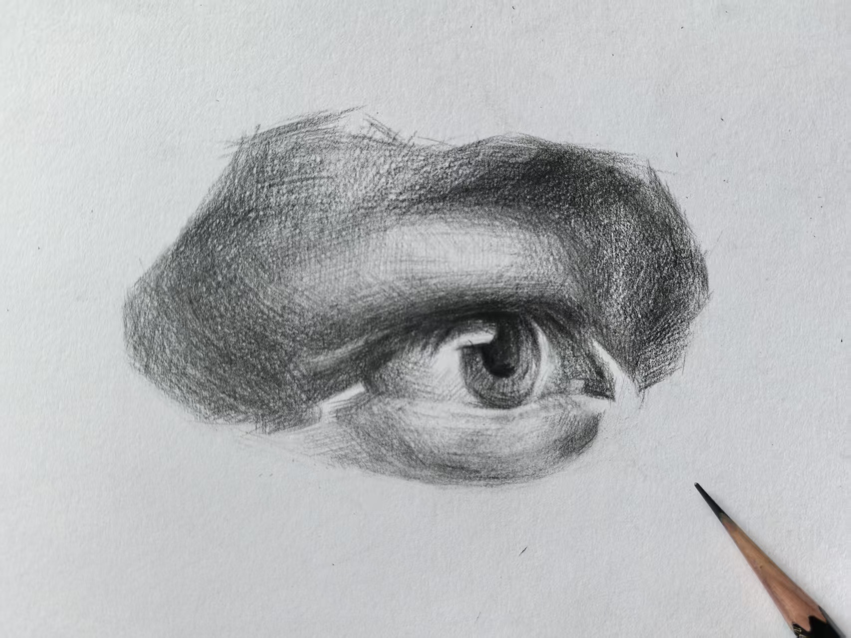 Pencil study of an eye